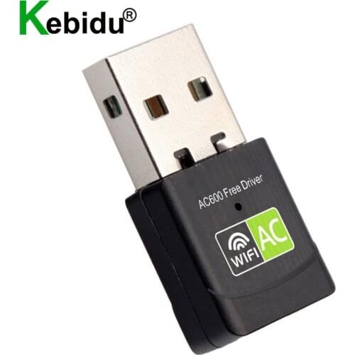 Plug & Play USB WiFi Adapter 600Mbps USB Ethernet Wi-Fi Receiver Network Card Wireless Adapter AC Dual Band 2.4G 5G For Laptop