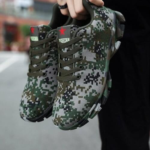 Womens shoes sneakers running low-top four seasons camouflage fly woven mesh comfortable breathable non-slip canvas shoes