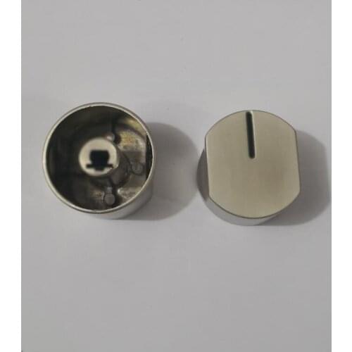1 Pair Cooktop Parts Zink Alloy Round knobs for Gas Burner 6mm 0 degree