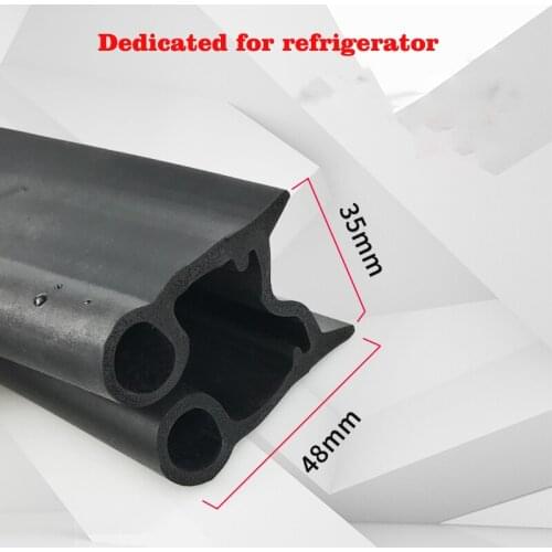 3M double hole U-shaped refrigerator Rubber sealing strips Cold storage equipment oven sliding door sealing strip rubber strip