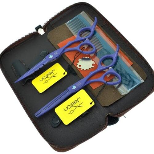 5.5" 6.0" Hair Scissors Professional High Quality Hairdressing Cutting Scissors Thinning Shears Japan 440C Barber Tesoura A0064D