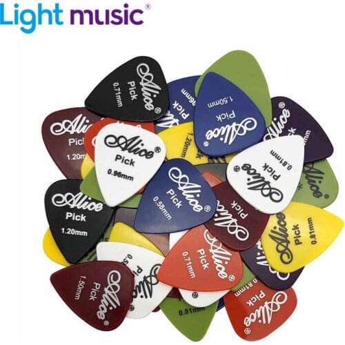 50pcs Guitar Picks Alice Acoustic Electric Bass Pic Plectrum Mediator Guitar Accessories Thickness 0.58 - 1.5 mm
