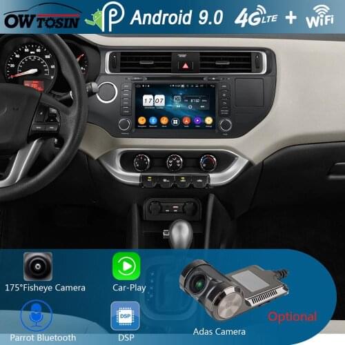 8"IPS 1280*720 8Core 4G RAM+64G ROM Android 9.0 Car DVD Player For KIA Rio K3 2015 2016 Left wheel DSP Radio GPS Parrot BT Adas