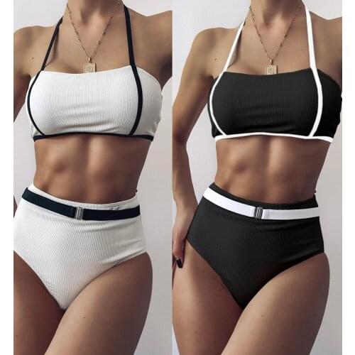 Anibol Black Two-piece Swimwear