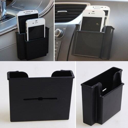 Car Air Vent Outlet Storage Bag Mobile Phone Charge Box Holder Pocket Organizer Auto Door Side Key Box Storage Car Accessories