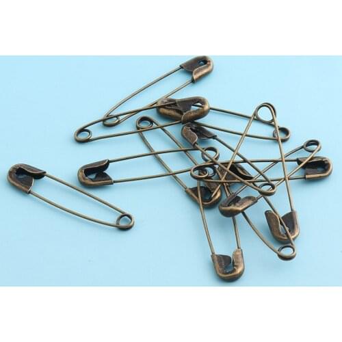 100-500pcs 28mm Bronze Safety Pins metal Pins Scarf pins Brooch Pins Knitting Cross Pins DIY Pins for Garment
