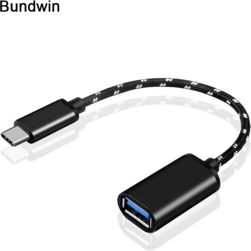 Bundwin USB C to USB Adapter Type C OTG Cable USB C Male to USB 2.0 Female Cable Adapter for MacBook Pro Samsung S9 USB-C OTG