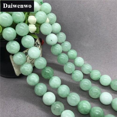 Myanmar Jade Natural Stone Loose Beads for Bracelet DIY Size 6/8/10mm