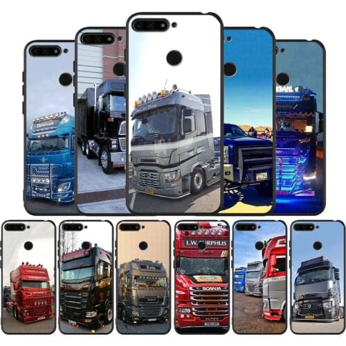 Smart Super Cool Heavy Truck Car black Silicone Phone Case For Huawei honor 30 8 8X 9 10 10 Lite 20 Mate 10 20 30 Lite Pro cover