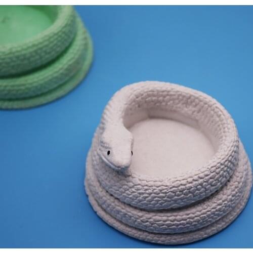 DIY Silicone Snake Shaped Candle Holder Decoration Epoxy Plaster Cement Flower Pot Mold