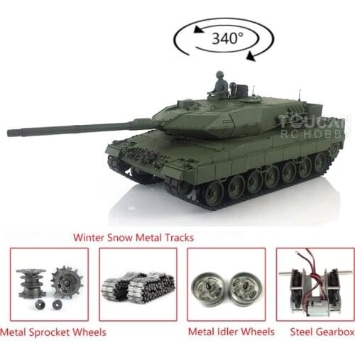 Heng Long 1/16 TK7.0 RC Remote Control Tank Panzer Leopard2A6 Car 3889 IR Combat Metal Tracks W/ Metal LinkagesTH19265-SMT4