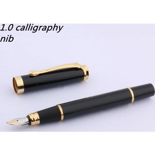 Jinhao 500 black golden 1.0 Trim Calligraphy Nib Fountain Pen