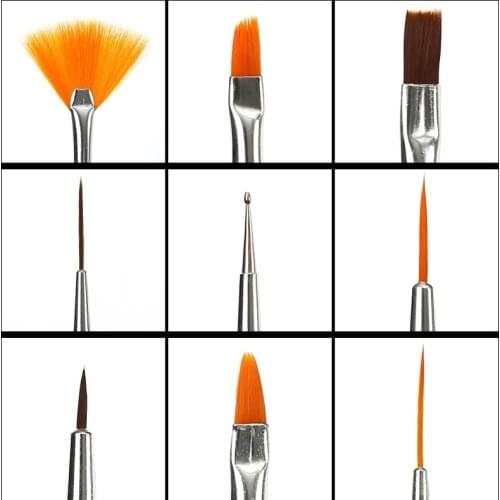 ROSALIND Nail Brushes For nail art Acylic powder decoration dotting UV LED Gel Nail Polish Manicure tool Pens Brushes