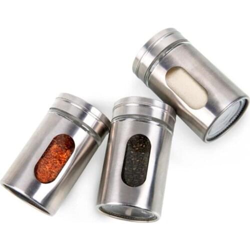 Magnetic Tin Jar Stainless Steel Sauce Storage Container Jars Kitchen Condiment Holde F20174038