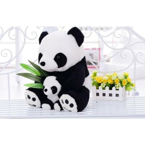 Small cute plush panda toy new panda mother&baby doll gift about 23cm 2704