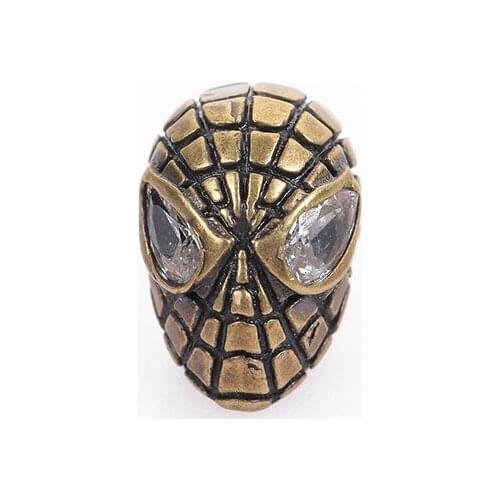 Avengers with the same retro copper personality Spiderman gentleman fashion men and women bracelet small accessories DIY accesso