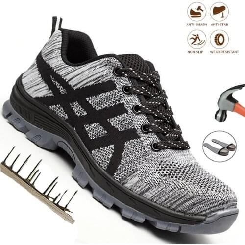 Anti-puncture Working Boot Light Comfort Protection Outdoor Working Shoes Indestructible Steel Mens Breathable Safety Shoes