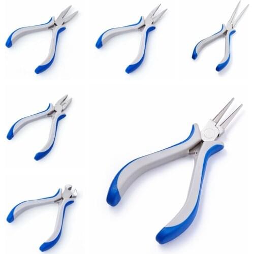 PandaHall Hot DIY Handmade Jewelry Making DIY Tool & Equipment Sets Plier Sets Round Nose Side Cutting Wire Cutters Pliers