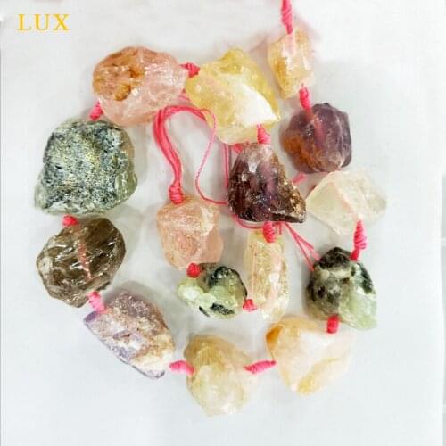Raw Nugget Bead Strands Large crystal quartz Big Chunky Rough mixed bead 15.5 inch per strand