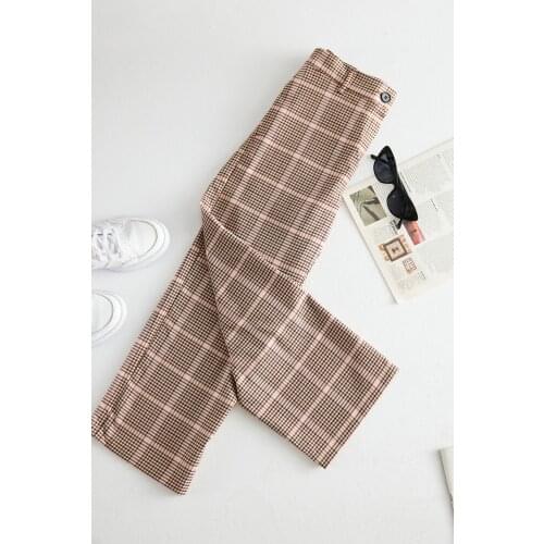 Женские брюки в клетку Nottis by Trendyol China At AliExpress