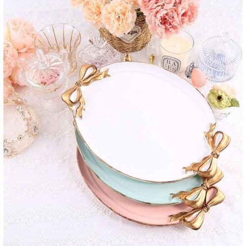 Oval Resin Green Storage Trays Jewelry Dish Dessert Cake Plate Kitchen Organization Cosmetics Wedding Ring Tray Crafts gifts