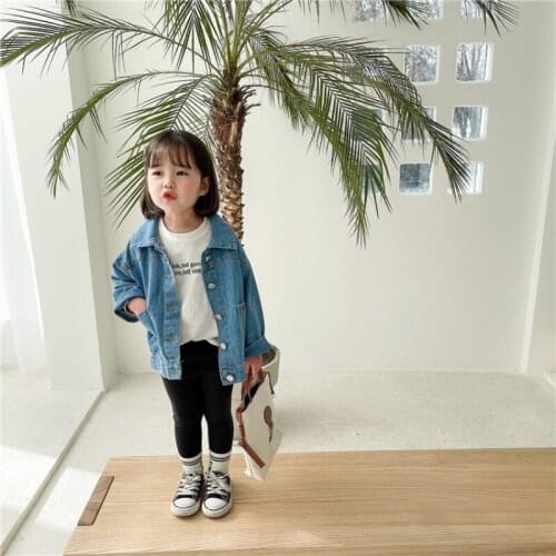 Girls' Coat Babys Kids Jacket 2021 Jean Thicken Winter Autumn Top Warm Cardigan Overcoat Cotton Childrens Clothing