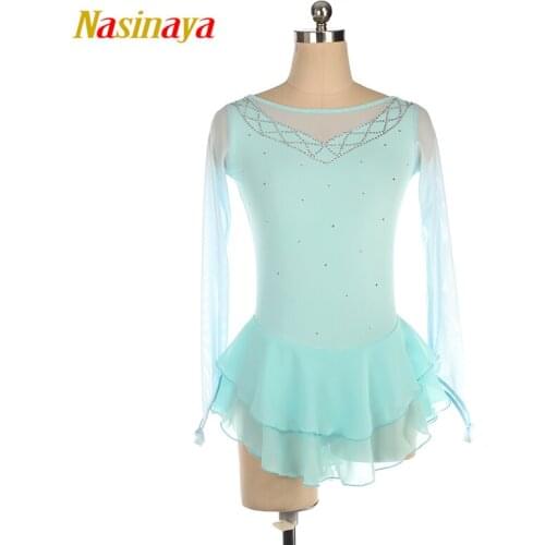 Nasinaya Figure Skating Dress Customized Competition Ice Skating Skirt for Girl Women Kids Patinaje Gymnastics Performance Child