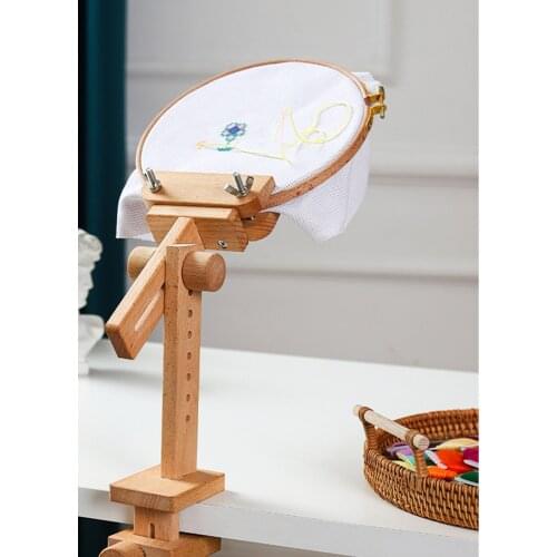 Cross Stitch Frame Lap Stand Rack Embroidery Hoop Holder Needlework DIY