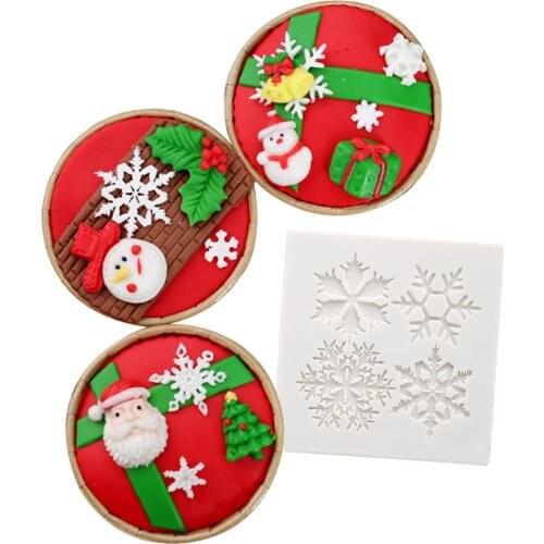 Snowflake Silicone Mold Fondant Cake Decoration Mould Sugarcraft Chocolate Baking Tool For cakes Gumpaste Form