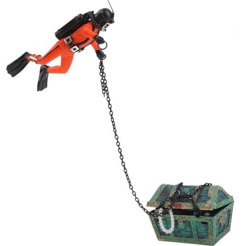 Treasure Treasure hunter Diver Decoration for Aquarium Fish Tank CNIM Hot