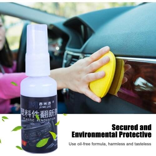 30/100ml Car Plastic Parts Retreading Agent Universal Interior Wax Coating Maintenance Spray Refurbishing Agent Car Cleaner