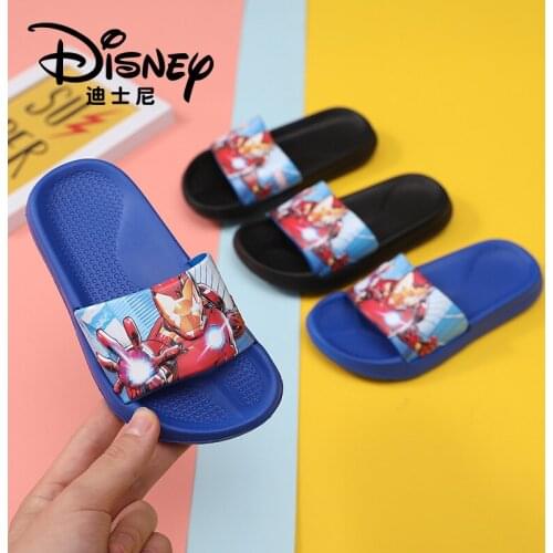 Disney new Iron Man cartoon boy slippers non-slip indoor bathing home wear outdoor beach shoes
