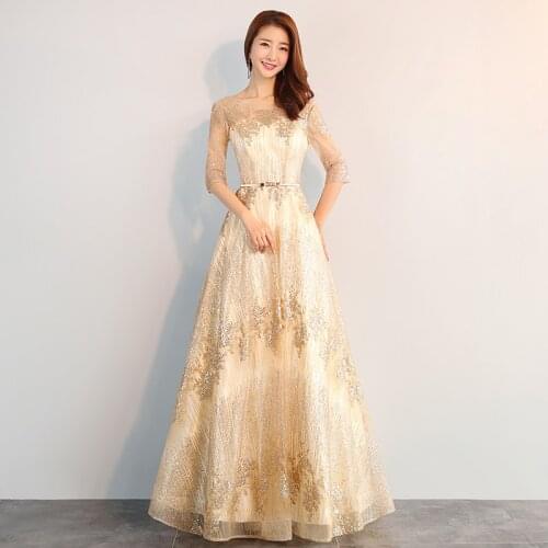 Ladies Evening dresses Beauty Emily new homecoming dresses fashionable soft champagne evening dress elegant belt party gowns