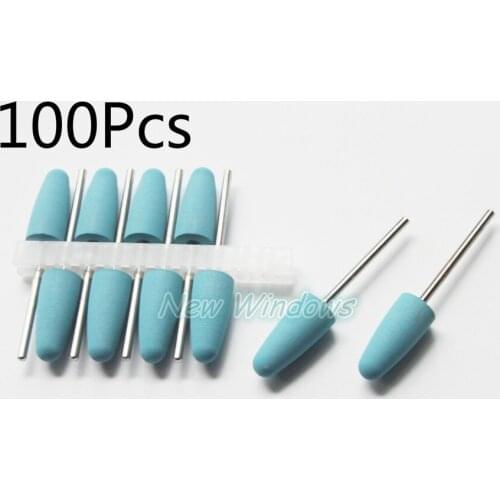 100Pcs Super-Fine SILICONE Polishers Polishing Smoothing Burs Dental Lab