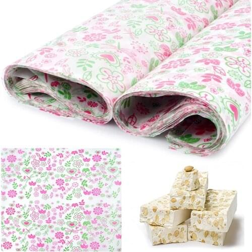 100Pcs Wax Paper Food Colored Candy Wax Baking Beautiful Greaseproof Wrapping Paper Waterproof Squares Paper Dry Hamburger Paper
