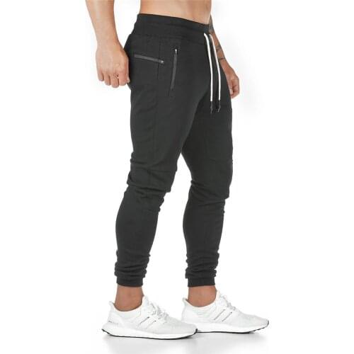 2021 Joggers Sweatpants Mens Slim Casual Pants Solid Color Gyms Workout Cotton Sportswear Autumn Male Fitness Track Pants