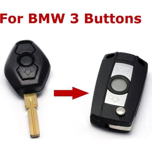 3 Buttons Replacement Modified Flip Folding Remote Key Case Shell For BMW 3 5 7 SERIES Z3 Z4 E38 E39 E46 Fob Key Cover