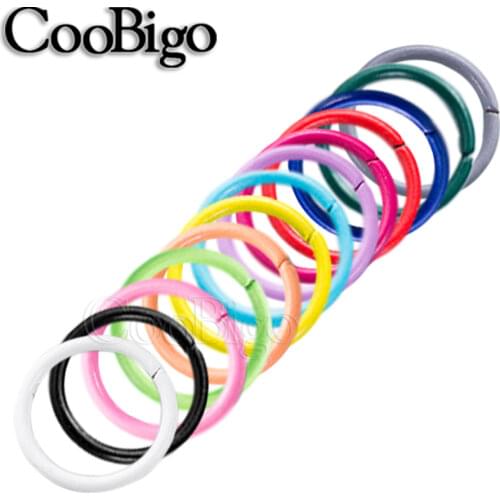 50pcs 10mm Colorful Close Keyring Metal Connecting Ring Hanging Circle Key Unisex Keychain Iron Keyfob DIY Jewelry Accessories