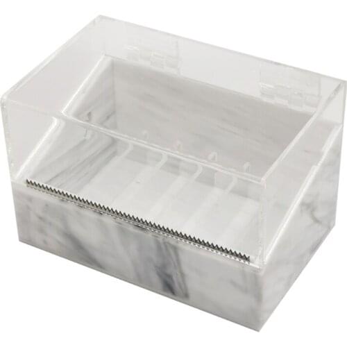 6 Rolls Dustproof Eyelash Tape Cutter False Eyelash Tape Dispenser Acrylic Multi-Grids Tapes Storage Box C1FF
