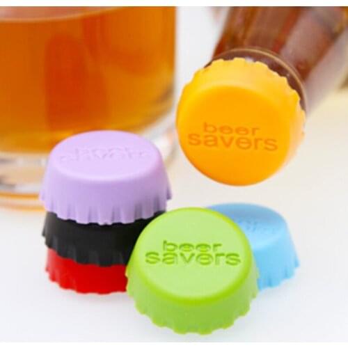 6Pc/set Reuse Beer Bottle Cap Colorful Leak Free Beer grape wine Beverage Wine Bottle Caps Sealer Stopper Cover Bar Kitchen Tool