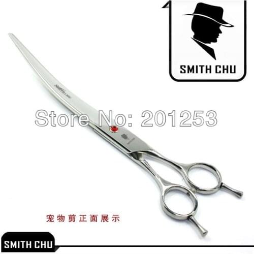 8.0 Inch Pet Scissors Cutting Scissors Dog Scissors Upwarp Clipper Japan 440C Steel Dog Grooming Shears Pet Hair Clipper LZS0038