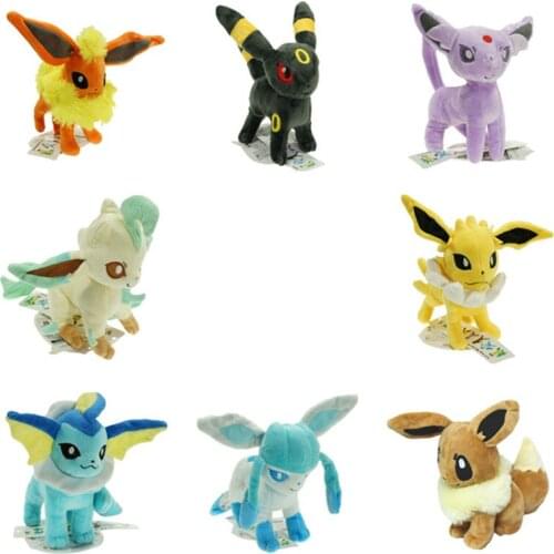 8PCS 18CM PP Cotton Stuffed Doll Kawaii Cute Anime Soft Plush Cartoon Toy