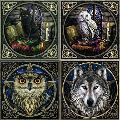 EverShine 5D DIY Diamond Embroidery Animal Picture Of Rhinestones Diamond Painting Cat Cross Stitch Mosaic Full Square Wall Art