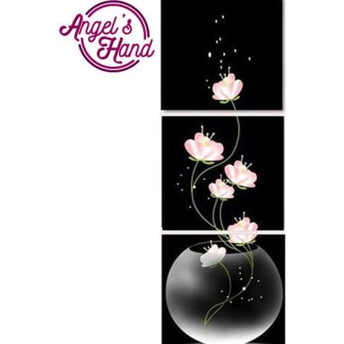 3pcs/set 5D DIY Diamond Painting abstract Flower,black and white,Full Square Diamond Embroidery,Cross Stitch painting Home Decor