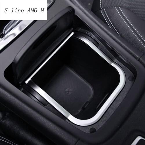 Car styling water cup panel cover trim strip control armrest storage box decoration frame For Mercedes Benz GLA 200 220 260 X156