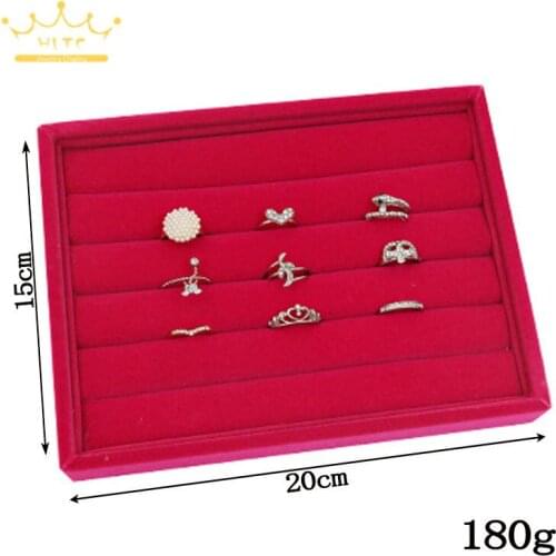Rose Velvet DIY Jewelry Box Earrings Necklace Pendant Bracelet Tray Drawer Store Jewelry Display Necklace Holder