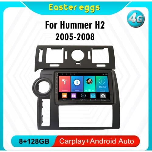 Eastereggs 9 Inch 2 Din Android Car Radio For Hummer H2 2005-2008 WIFI GPS Navigation FM Bluetooth HD Video Player Head Unit