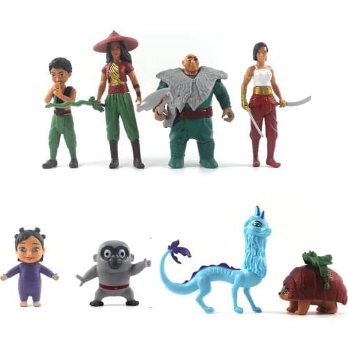 Hasbro Raya and The Last Dragon Figurine Anime Dolls Toys PVC Action Figure Model Toy Kids Gift
