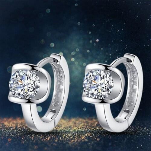 Beautiful Ladies Micro-inlaid Shiny Zircon Classic All-match Earrings Elegant Accessories Daily Wearable Women Earrings