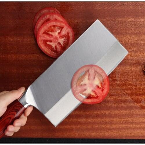 Liang Da 8" inch Stainless Steel Kitchen Knife Quality Chopping Knife For Cleaver Cooking Tool Best Gift Wood Handle Chef Knife